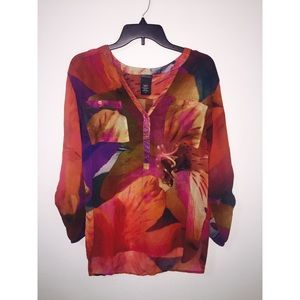 covington floral blouse